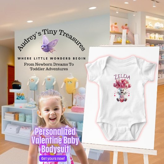Persoonlijk Baby's 1e Valentijns Dag Onesie Romper