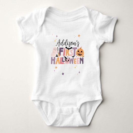 Persoonlijk Baby's Eerste Halloween Onesie Romper (Voorkant)