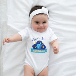 Persoonlijk baby's eerste Hanukkah-dreidelontwerp Romper