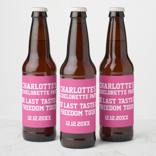 Persoonlijk Bachelorette Laatste Smaak van Vrijhei Bier Etiket (Flessen)