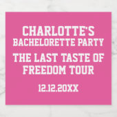 Persoonlijk Bachelorette Laatste Smaak van Vrijhei Bier Etiket (Enkel label)