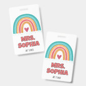 Persoonlijk Badge-haspel voor leraren Badge (Voor- en achterkant)