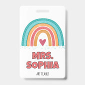 Persoonlijk Badge-haspel voor leraren Badge (Achterkant)