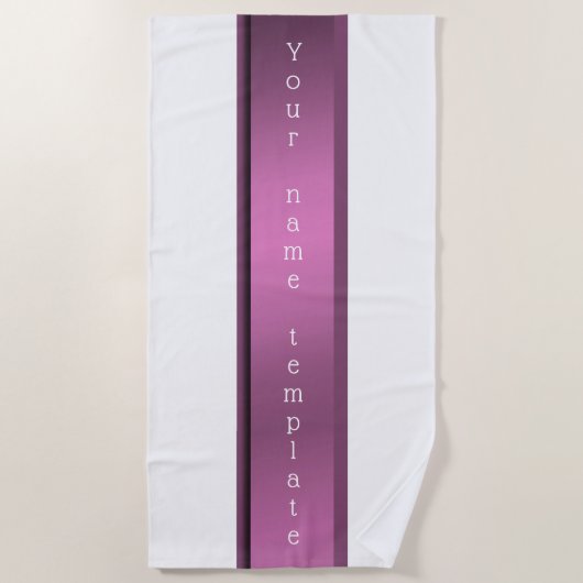 Persoonlijk, badlaken feestelijk, monochroom, strandlaken (Voorkant)