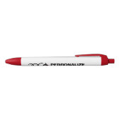 Persoonlijk badminton shuttle sportlogo blauwe inkt pen (Bovenkant)