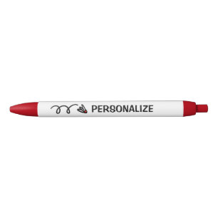 Persoonlijk badminton shuttle sportlogo blauwe inkt pen