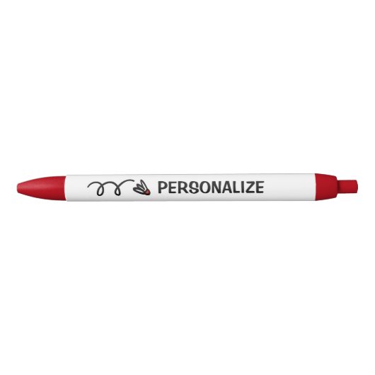 Persoonlijk badminton shuttle sportlogo blauwe inkt pen (Voorkant)