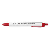 Persoonlijk badminton shuttle sportlogo blauwe inkt pen (Bodem)