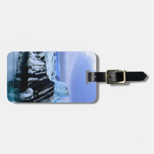 Persoonlijk bagagelabel - IJsland gletsjer (Voorkant horizontaal)
