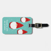 Persoonlijk bagagelabel met grappige gnomen (Voorkant horizontaal)