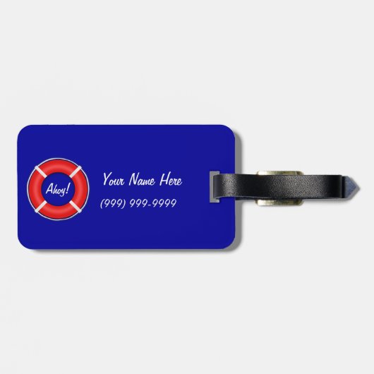 Persoonlijk Bagagelabel voor Life Ring (Achterkant horizontaal)