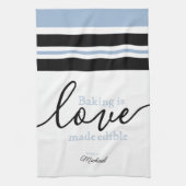 Persoonlijk baken is 'Love Made Eetble Script' Theedoek (Verticaal)