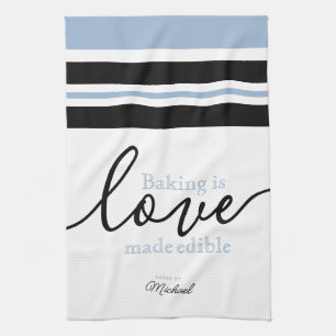 Persoonlijk baken is 'Love Made Eetble Script' Theedoek