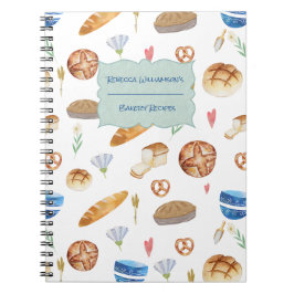 Persoonlijk bakkerijpatroon receptenboek   notitieboek