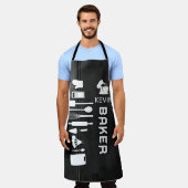 Persoonlijk bakkersschort met aangepaste naam schort (Gedragen)