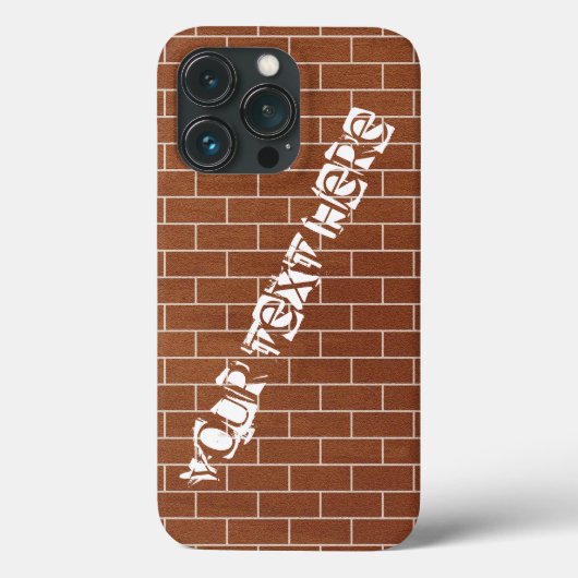 Persoonlijk Bakstenen Muurontwerp Aangepaste Tekst Case-Mate iPhone Case (Achterkant)