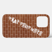 Persoonlijk Bakstenen Muurontwerp Aangepaste Tekst Case-Mate iPhone Case (Achterkant (horizontaal))
