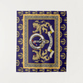 Persoonlijk Balfour Clan Badge Blauw Wandkleed (Voorkant)