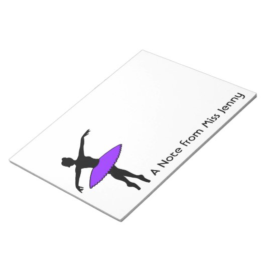 Persoonlijk Ballerina Ballet Dance Dancer Notitieb Notitieblok (Schuin)