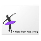 Persoonlijk Ballerina Ballet Dance Dancer Notitieb Notitieblok (Voorkant)