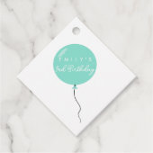 Persoonlijk ballonfeest verjaardag doopsel  bedankjes labels (Voorkant)