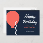 Persoonlijk - ballonvaardag briefkaart (Voorkant / Achterkant)