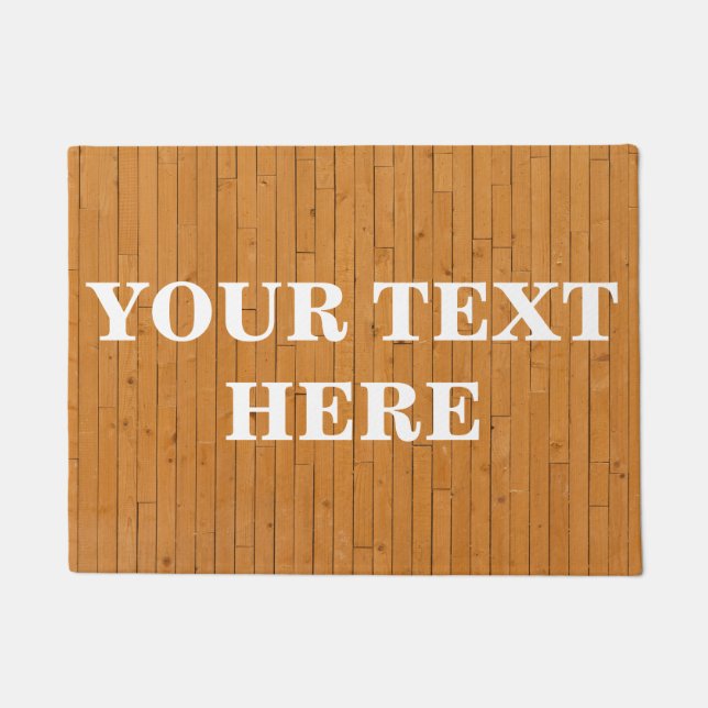 Persoonlijk Bamboe Wood Deurmat (Voorkant)
