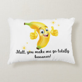Persoonlijk bananenkussen accent kussen