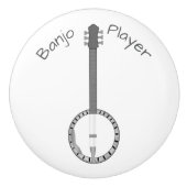 Persoonlijk banjodesign keramische knop (Voorkant)