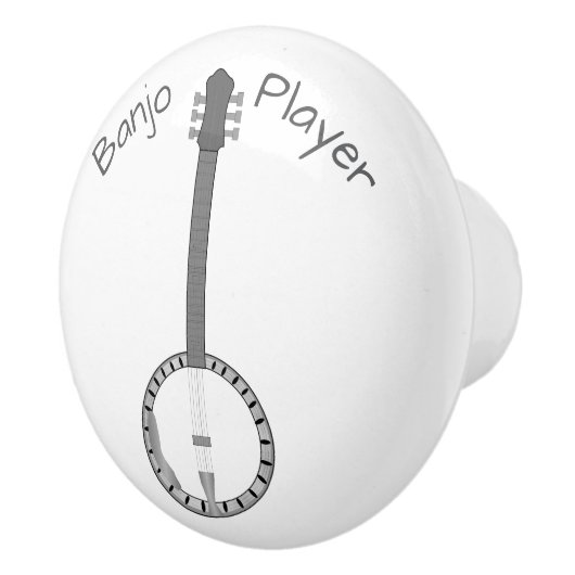 Persoonlijk banjodesign keramische knop (Rechts)