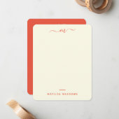  persoonlijk banketbakkerswerk met twee zijden Sin Notitiekaartje (Voorkant / Achterkant in situ)