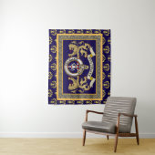 Persoonlijk Bannerman-clanbadge Blauw Wandkleed (In situ)
