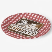 Persoonlijk barbecue papieren bordje (Gekanteld)