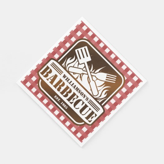 Persoonlijk barbecue servetten (Hoek)