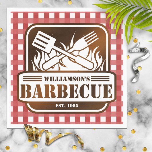 Persoonlijk barbecue servetten
