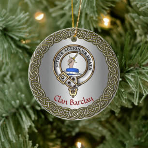 Persoonlijk Barclay Clan Badge/Tartan Distel Keramisch Ornament