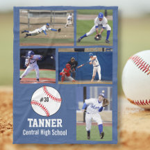 Persoonlijk Baseball 5 Foto Collage Name Team #