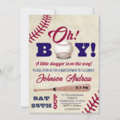 Persoonlijk Baseball Baby shower All Star Kaart (Voorkant)