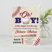 Persoonlijk  Baseball Baby shower All Star Kaart (Staand voorkant)