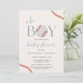 Persoonlijk Baseball Baby shower Boy All Star Them Kaart (Staand voorkant)