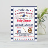 Persoonlijk Baseball Baby shower Slugger All Star Kaart (Staand voorkant)