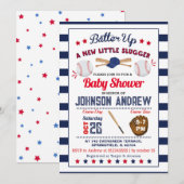 Persoonlijk Baseball Baby shower Slugger All Star Kaart (Voorkant / Achterkant)