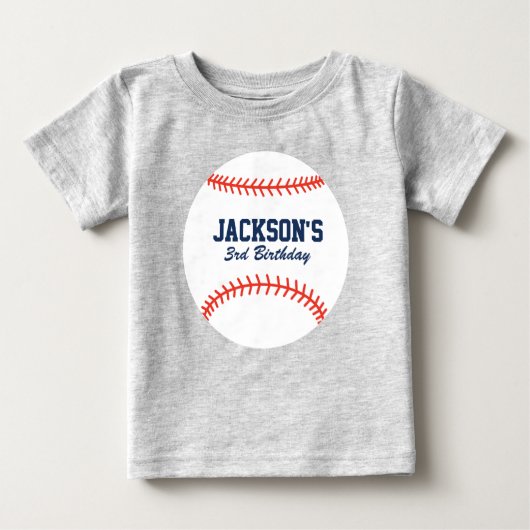 Persoonlijk Baseball Birthday Shirt (Voorkant)