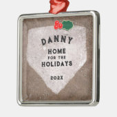 Persoonlijk Baseball Erfstuk Metalen Ornament (Links)