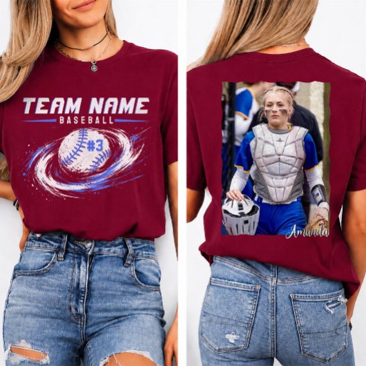 Persoonlijk Baseball Fan Team, wedstrijd T-Shirt