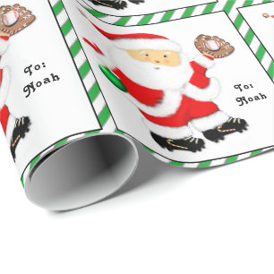 Persoonlijk Baseball Kerstcadeau Cadeaupapier
