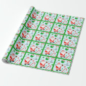 Persoonlijk Baseball Kerstcadeau Cadeaupapier (Uitgerold)