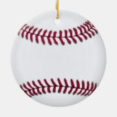Persoonlijk Baseball met rood opsteken Keramisch Ornament (Achterkant)