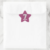 Persoonlijk Baseball Nummer 7 Ster Sticker (Tas)
