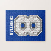 Persoonlijk Baseball nummer 8 Legpuzzel (Horizontaal)